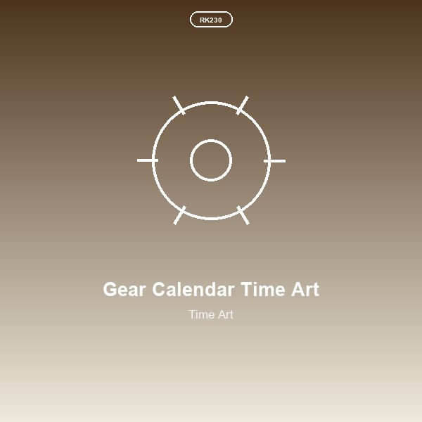 Gear Calendar Time Art