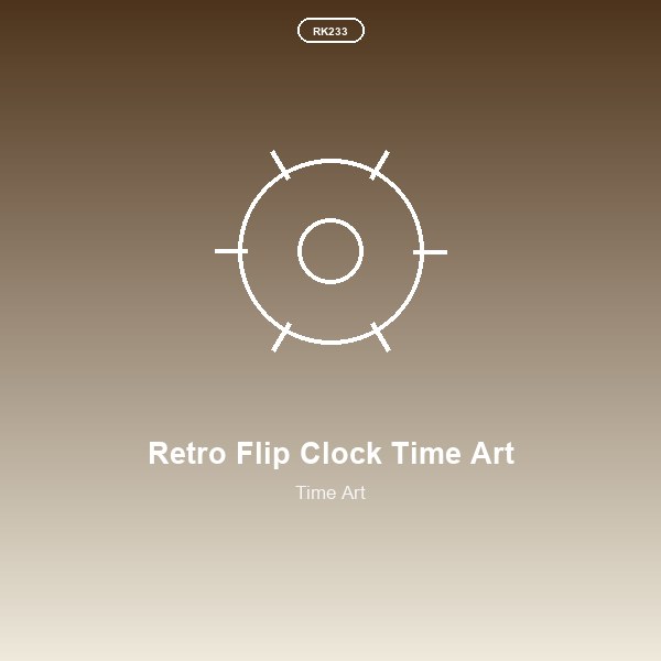 Retro Flip Clock Time Art