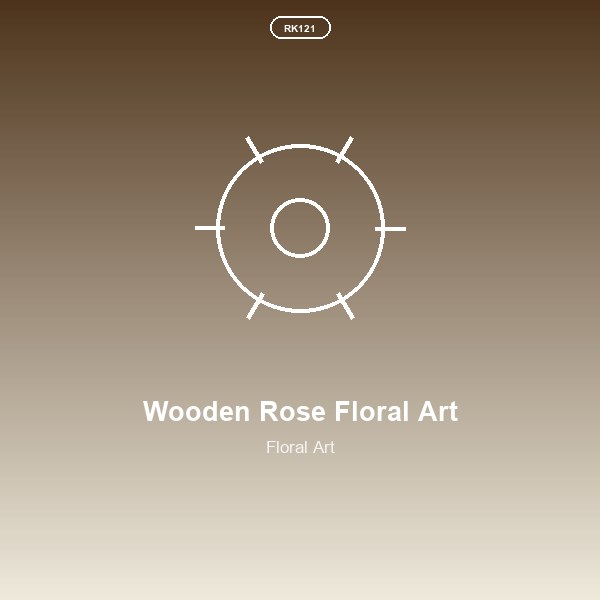 Wooden Rose Floral Art